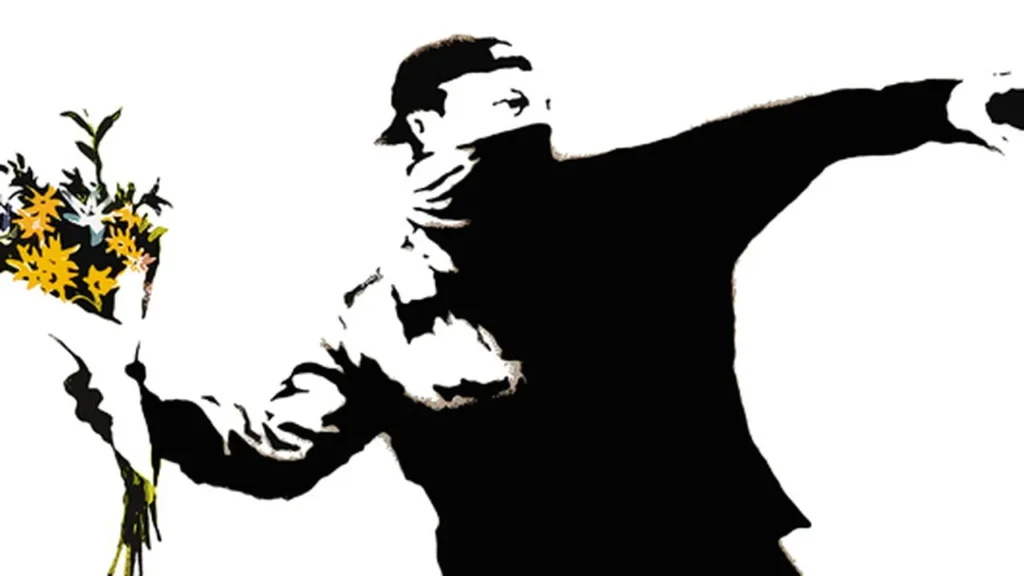 Banksy Banksy sottrarsi per far parlare il messaggio