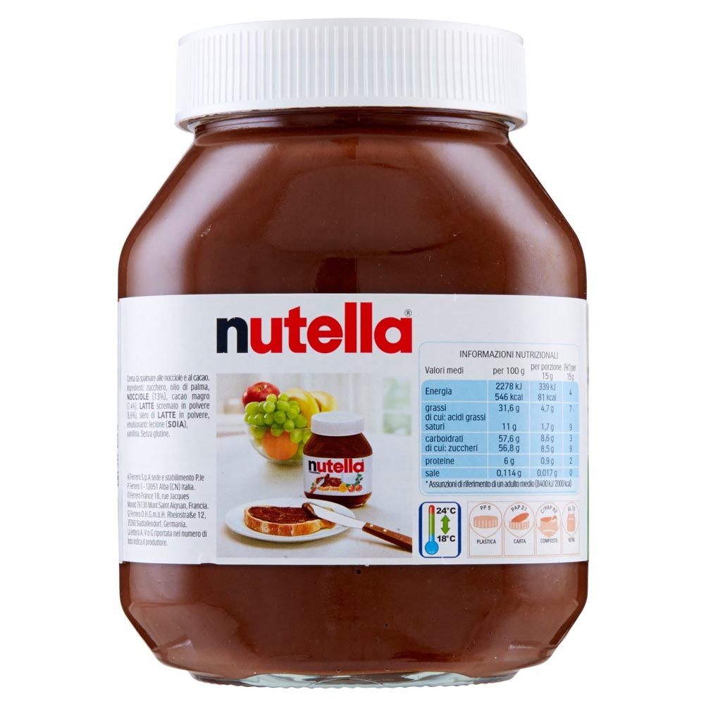 nutella nutella ed i suoi ingredienti
